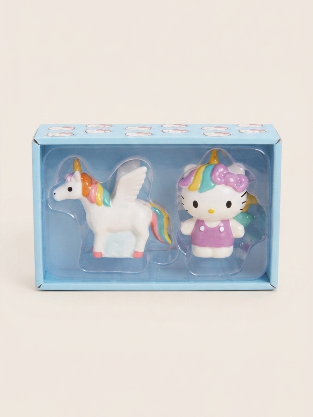 Sanrio Hello Kitty Unicorn Salt and Pepper Shakers Ceramic Set NWT